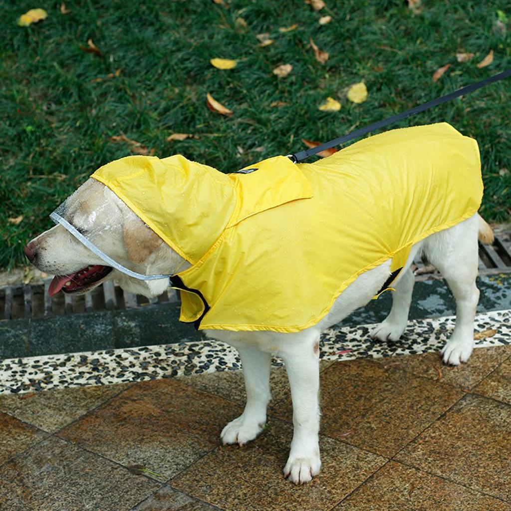 Hunderegenmantel mit Kapuze Reflektierend Wasserdicht Regenjacke Hund - Bild 2 von 9