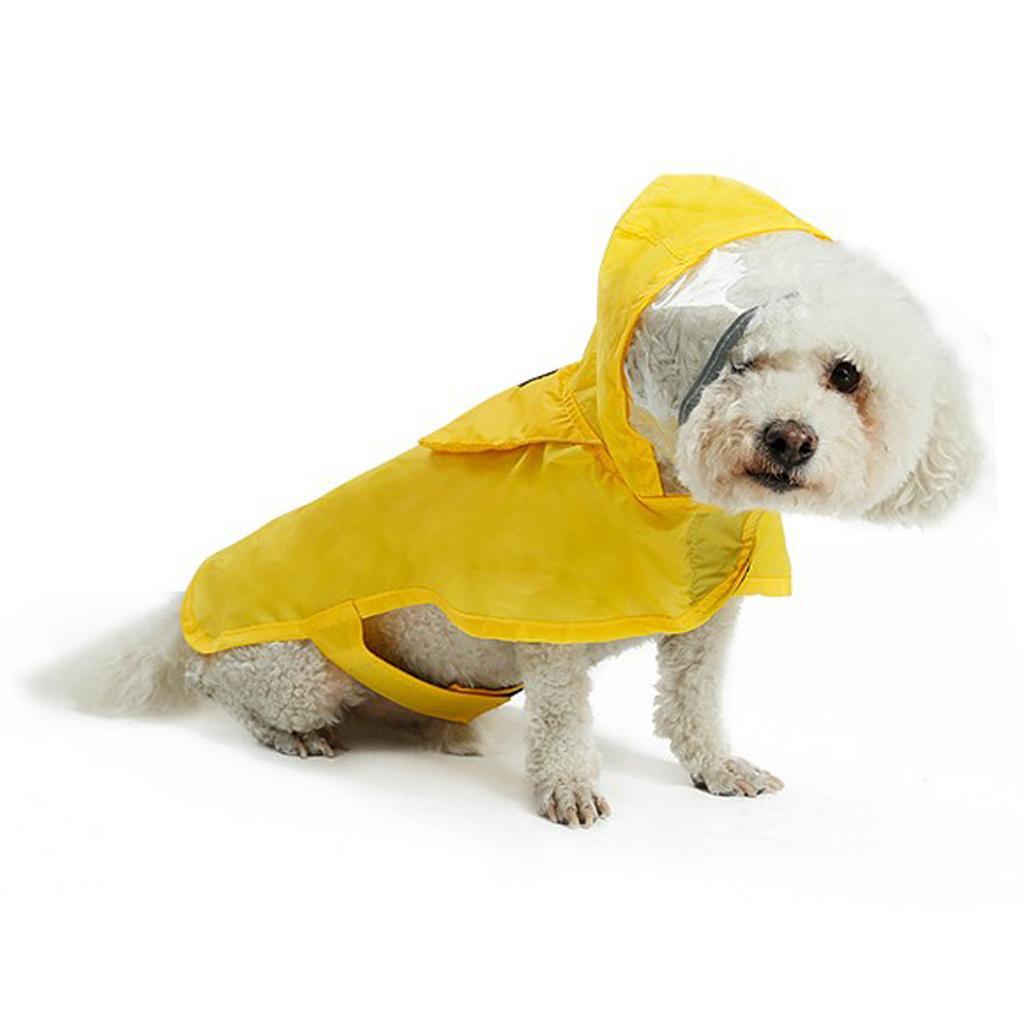 Hunderegenmantel mit Kapuze Reflektierend Wasserdicht Regenjacke Hund - Bild 3 von 9