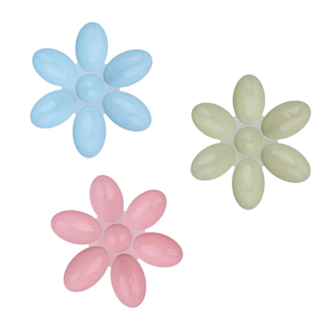 Pet Puppy Kitten Flower-shape Bowl Interactive Food Feeder Healthy Dish Blue