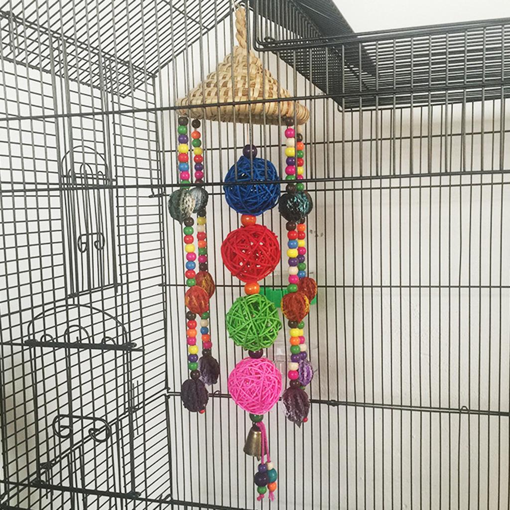 Small to Large Parrots Toy Parrot Wood Blocks Bird Chew Toy 5