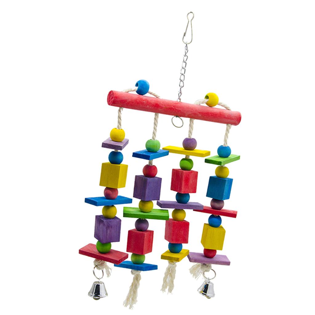 Parrot Bird Wood Molar Exercise Toy Parrot Chewing Swing Cage Accessories