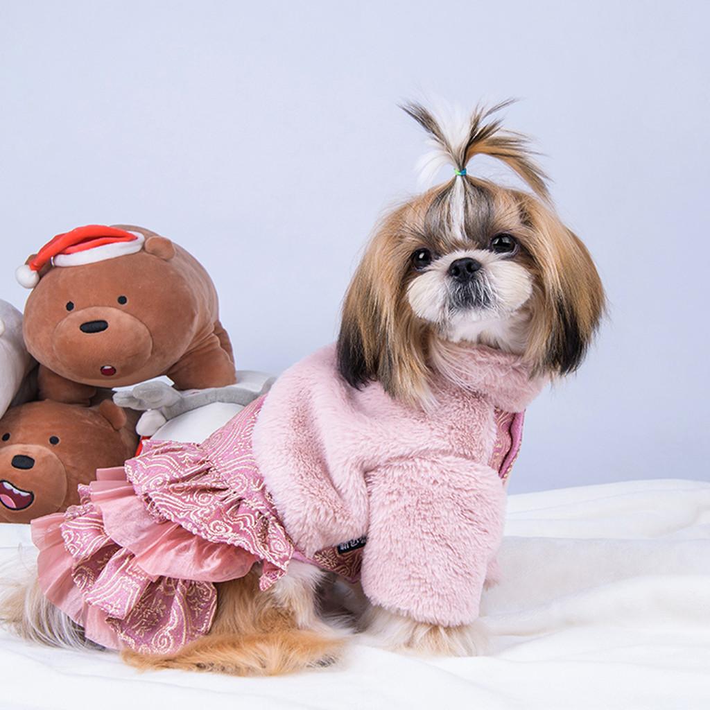 Small Pet Cat Dogs Clothing Puppy Princess Costume   Pink M