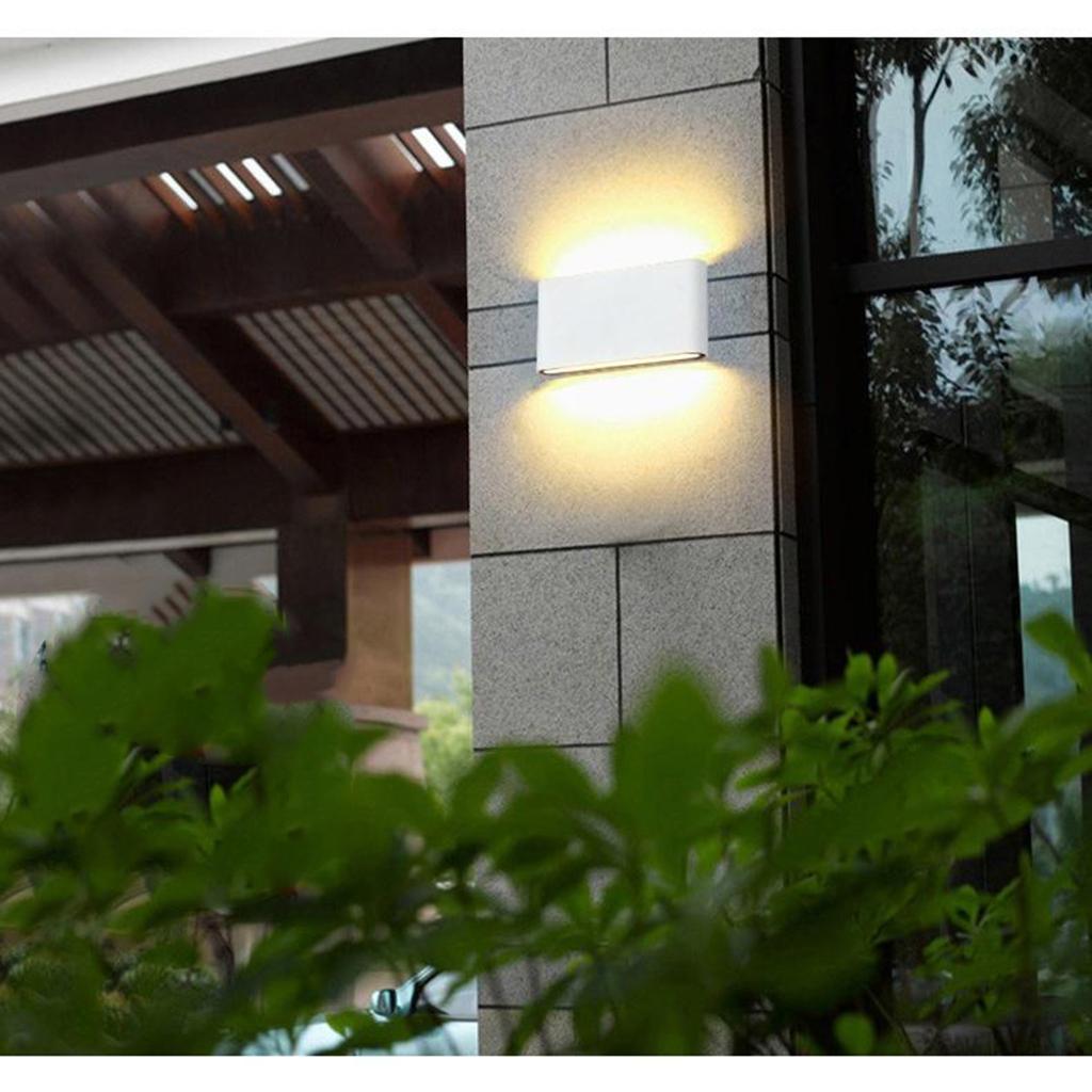 3000K Waterproof LED Up Down Wall Lamp Light Warm White 12W White