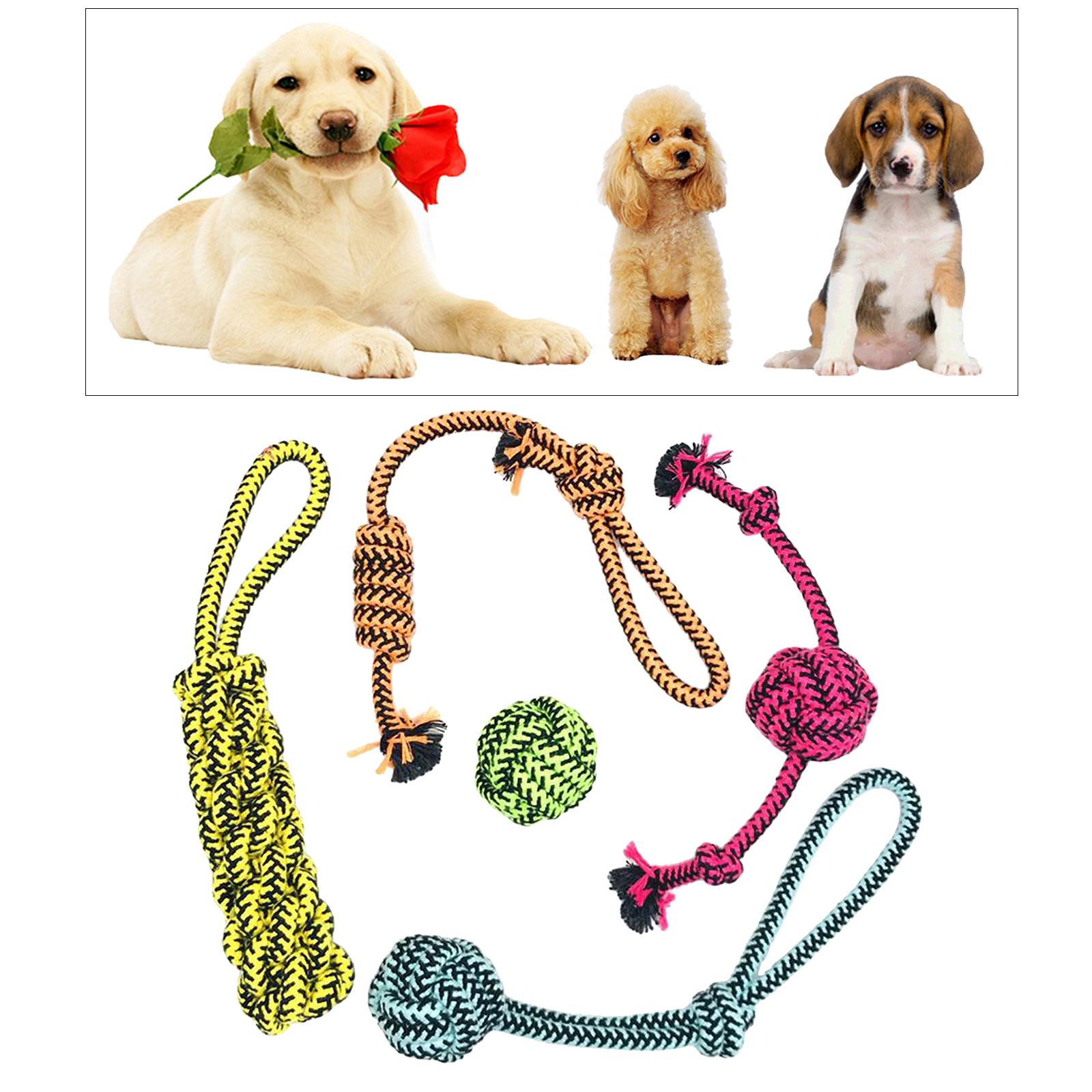 Cotton Pet Chew Rope Tough Toy Knot Teething Toys for Dental Health Style 3