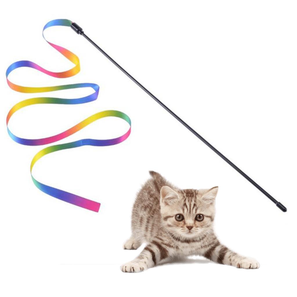 Teaser Cat Toy Interactive Kitten Catcher Wand Playing Pet String Toy 120cm