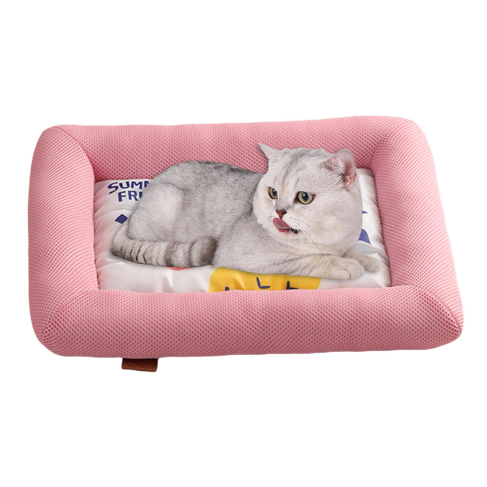 Dog Mat Pets Self Cooling Mattress Pad Sleeping Cushion Pink 73x51CM  18kg