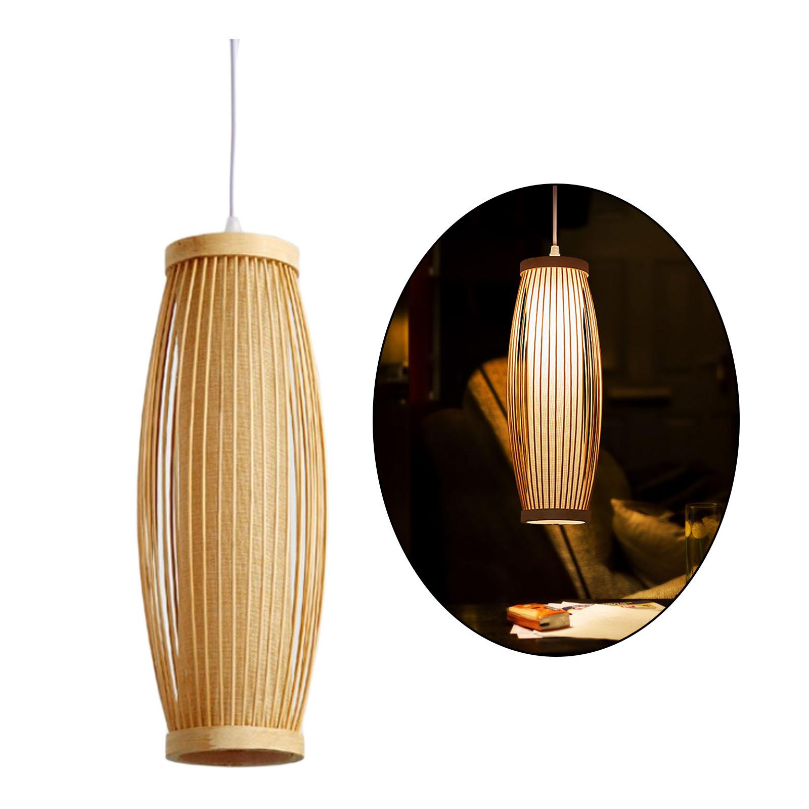 Bamboo Ceiling Lamp Woven Handmade Pendant Light for Bedroom Bar Restaurant