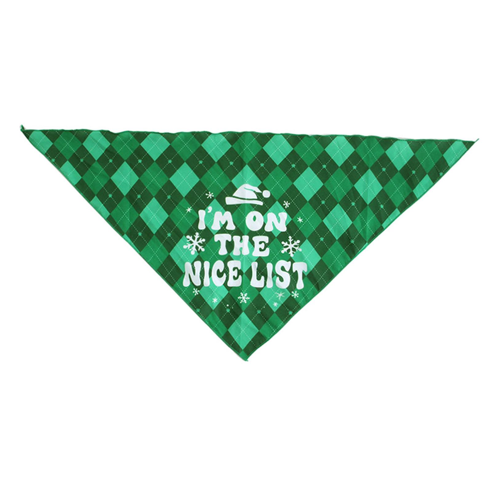 Printing Triangle Scarf Bandana for Small Medium Dogs Cat Green