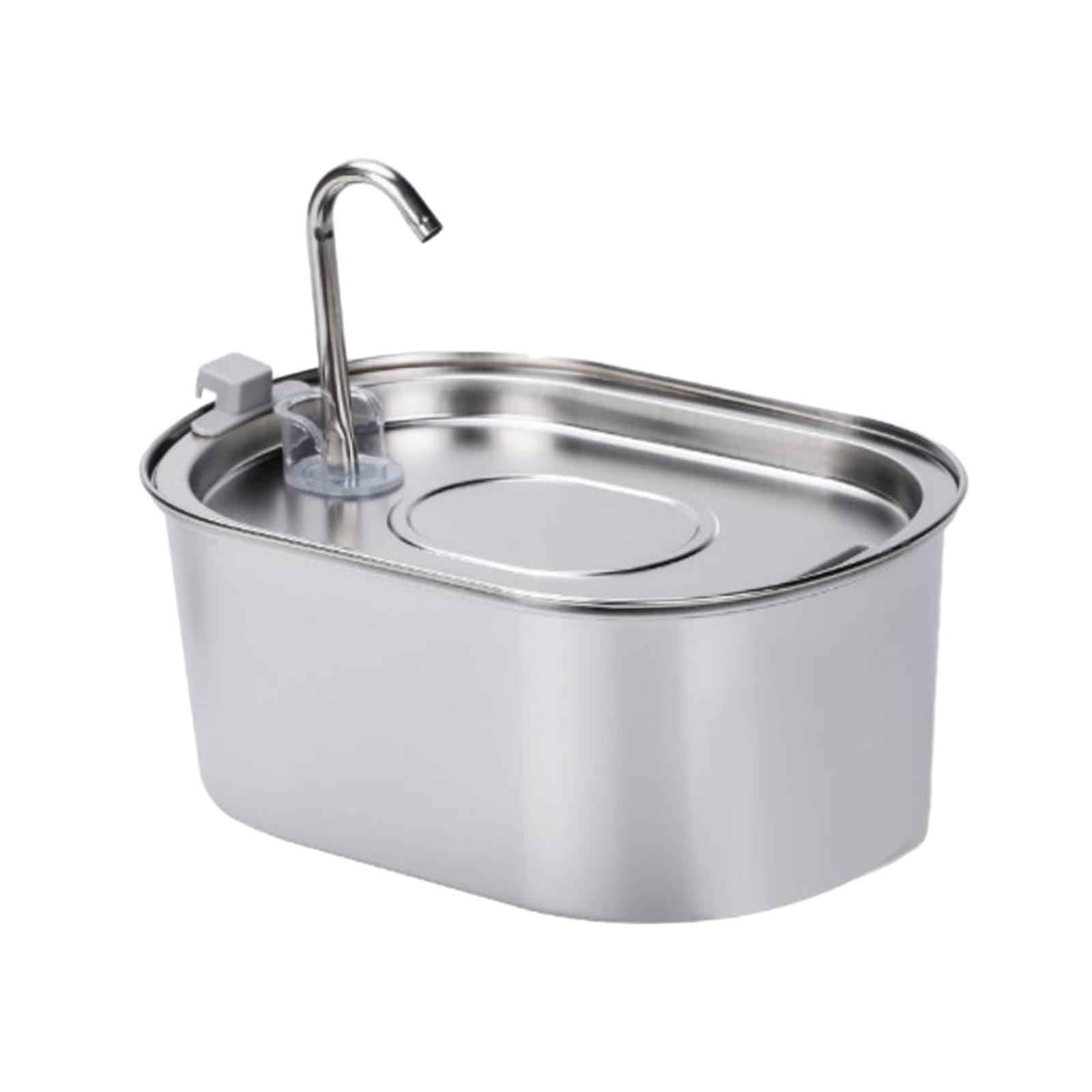 Stainless Steel Cats Pet Water Fountain 108 oz Cats Feeder for Dogs Multiple Pets