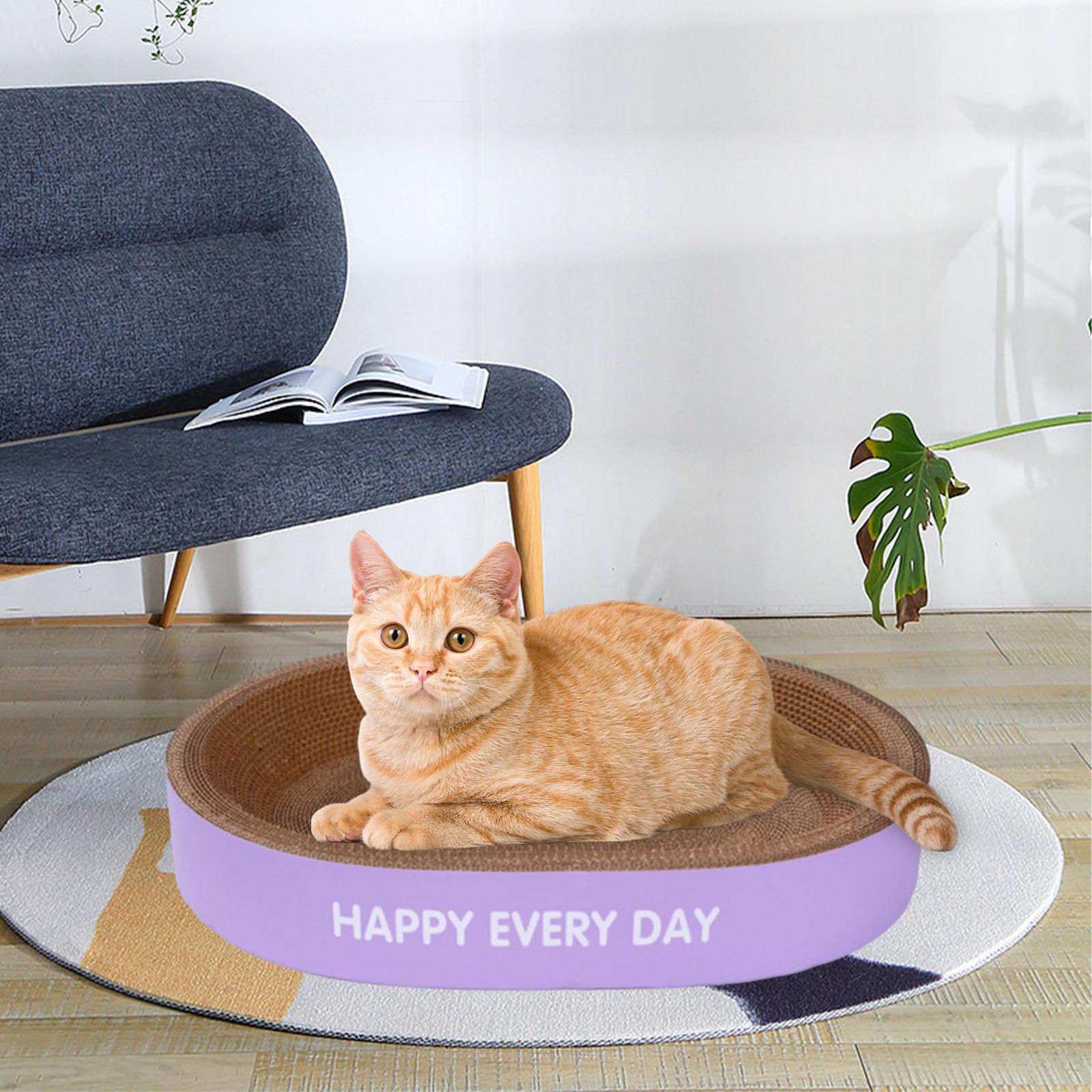 Cat Scratcher Cardboard Lounge Cat Beds Interactive Toy Cat Scratching Board 55cmx38cmx9cm