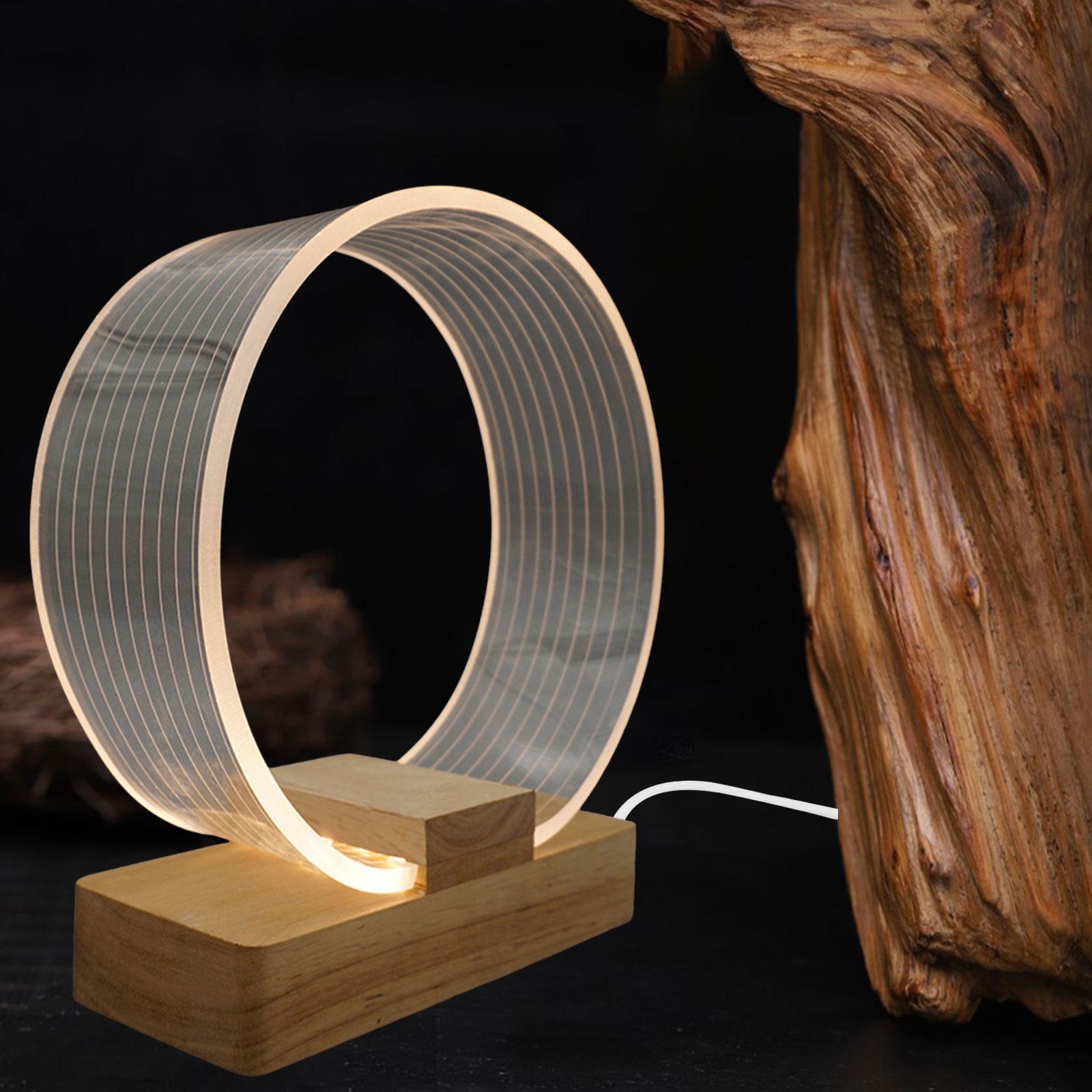 Acrylic Night Lights Arts Atmosphere Light for Desktop Living Room Household