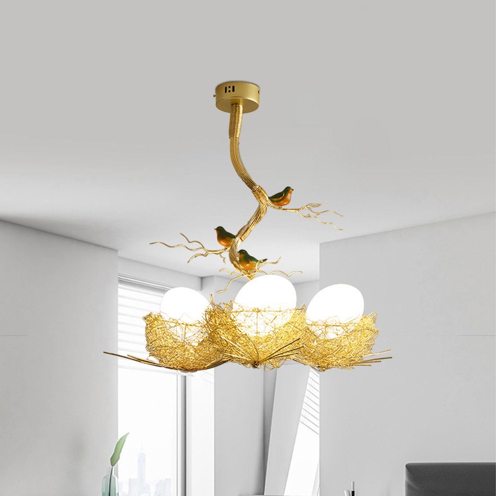 Birds Chandelier Rustic Hanging Lamp for Club Dorm Hallway