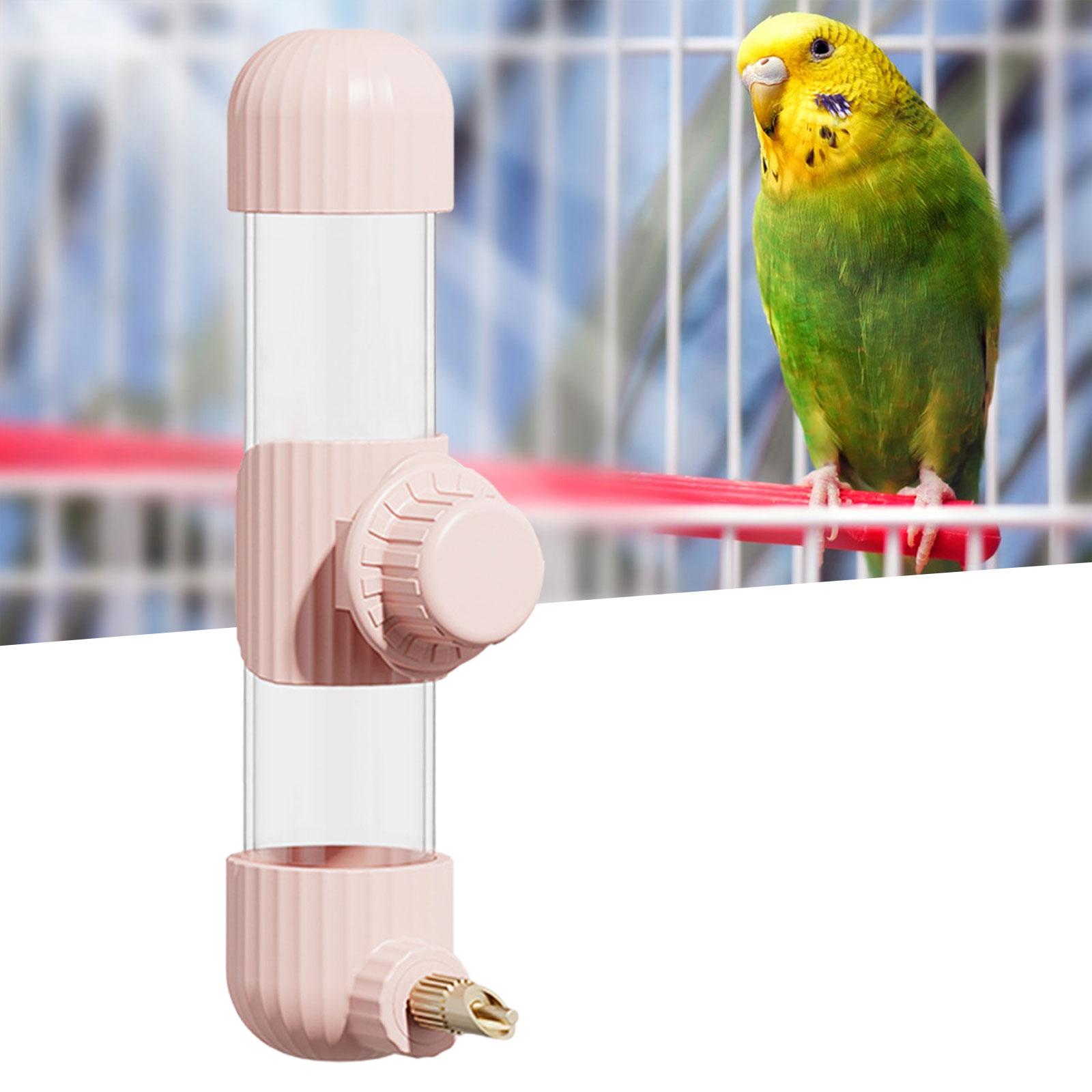 Automatic Water Dispenser Leakproof Drinking Equipment Pet Bird Water Feeder Pink 220ml