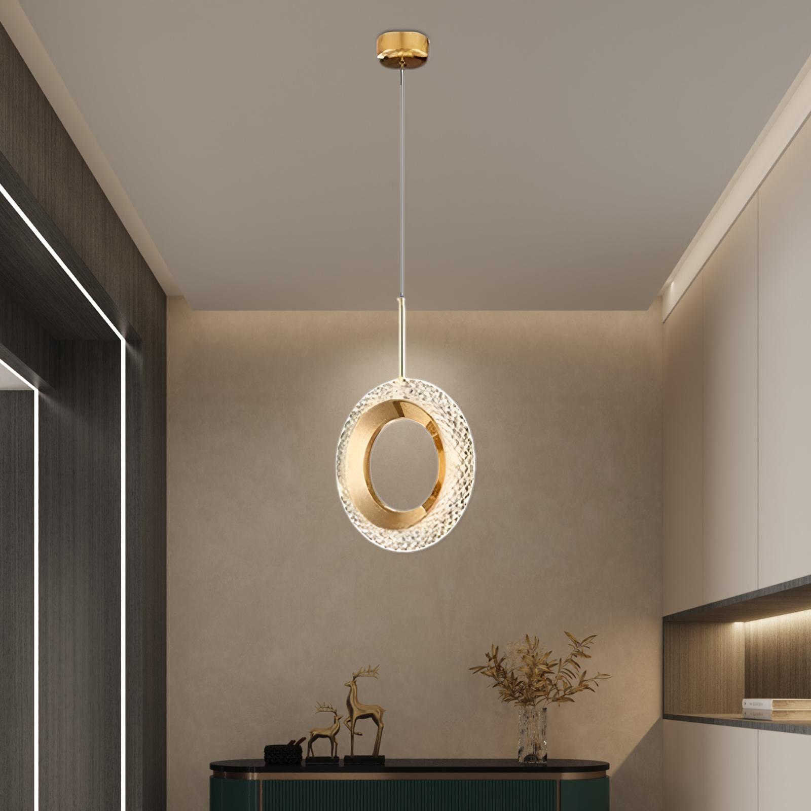 LED Pendant Light Kitchen Island Restaurant Hanging Chandelier Light Fixture Round white