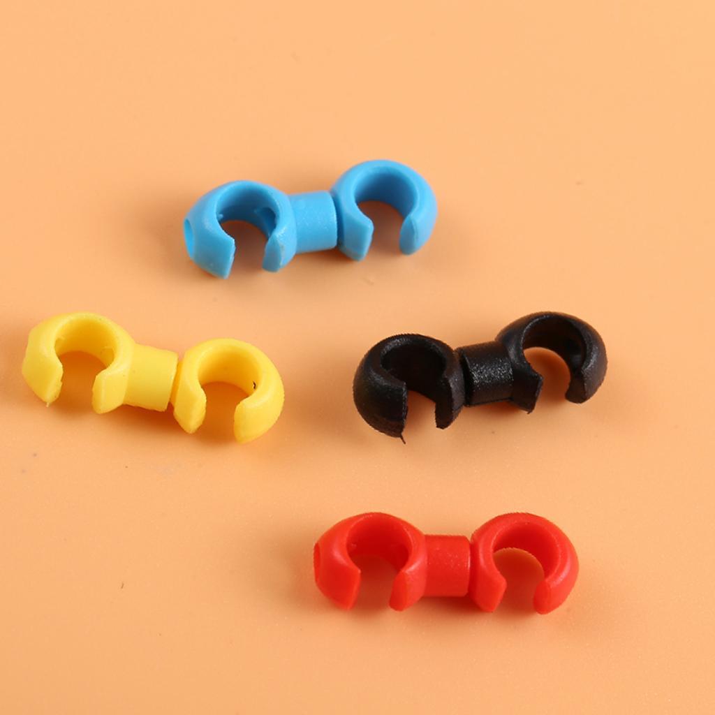 10PCS S Shaped Hook Clips Brake Cable Ties Tidy Buckle Rotating Bike Bicycle