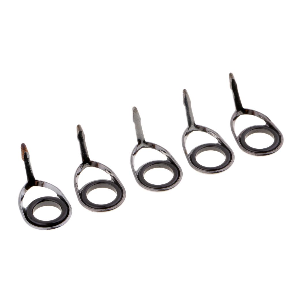 5pcs Fishing Rod Eyes SIC Ring Spinning Rod Guides Line Rings 7mm