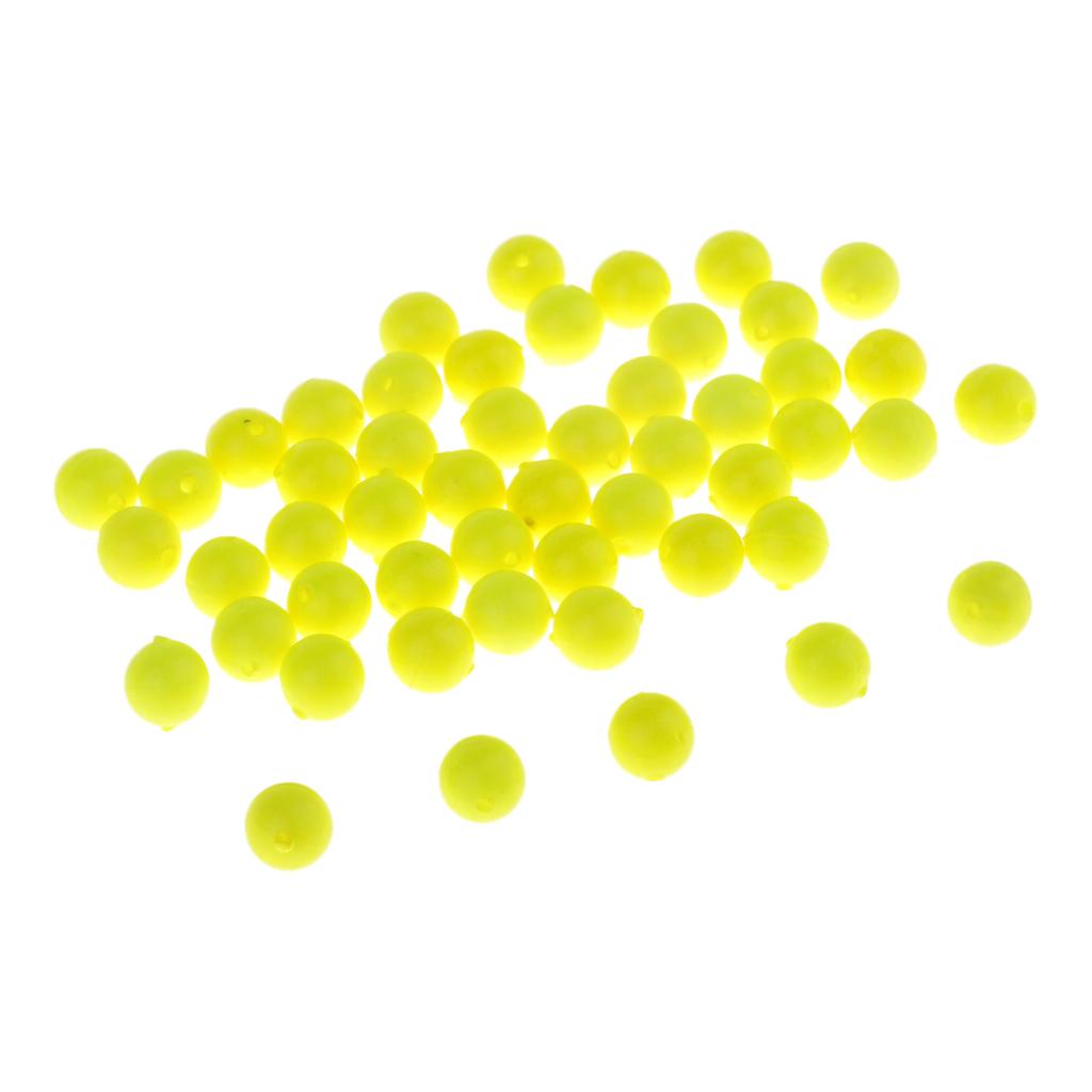 50pcs Fishing Float Balls EVA Foam Ball Striking Beans Buoyancy Bobbers M