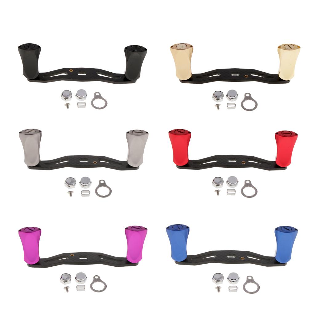 Carbon Fiber Fishing Reel Handle Aluminium Alloy Knob for Baitcasting Black
