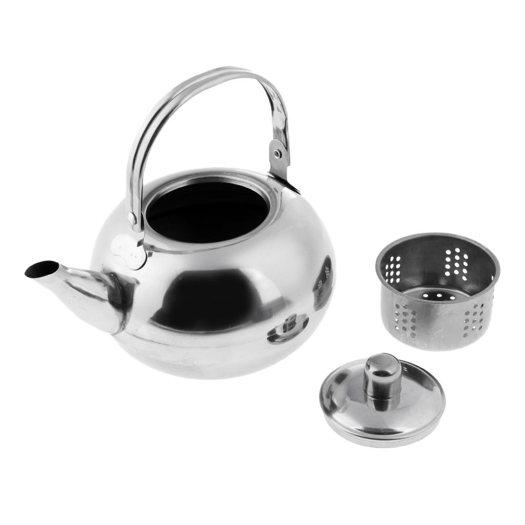 1L/1.5L/2L/2.5L Stainless Steel Tea Kettle Home Camping Hiking Lightweight