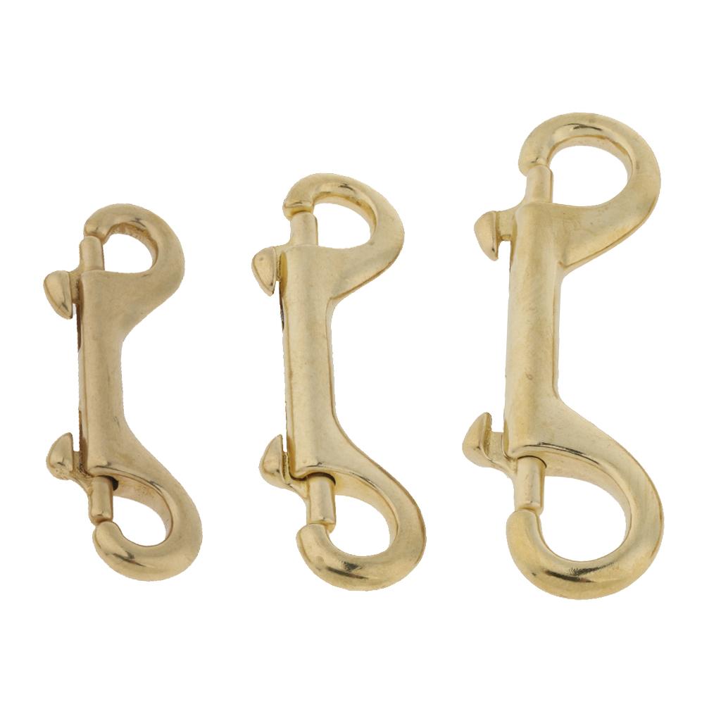 Double Ended Snap Hook Key Holder Brass Clip Keychain 78mm