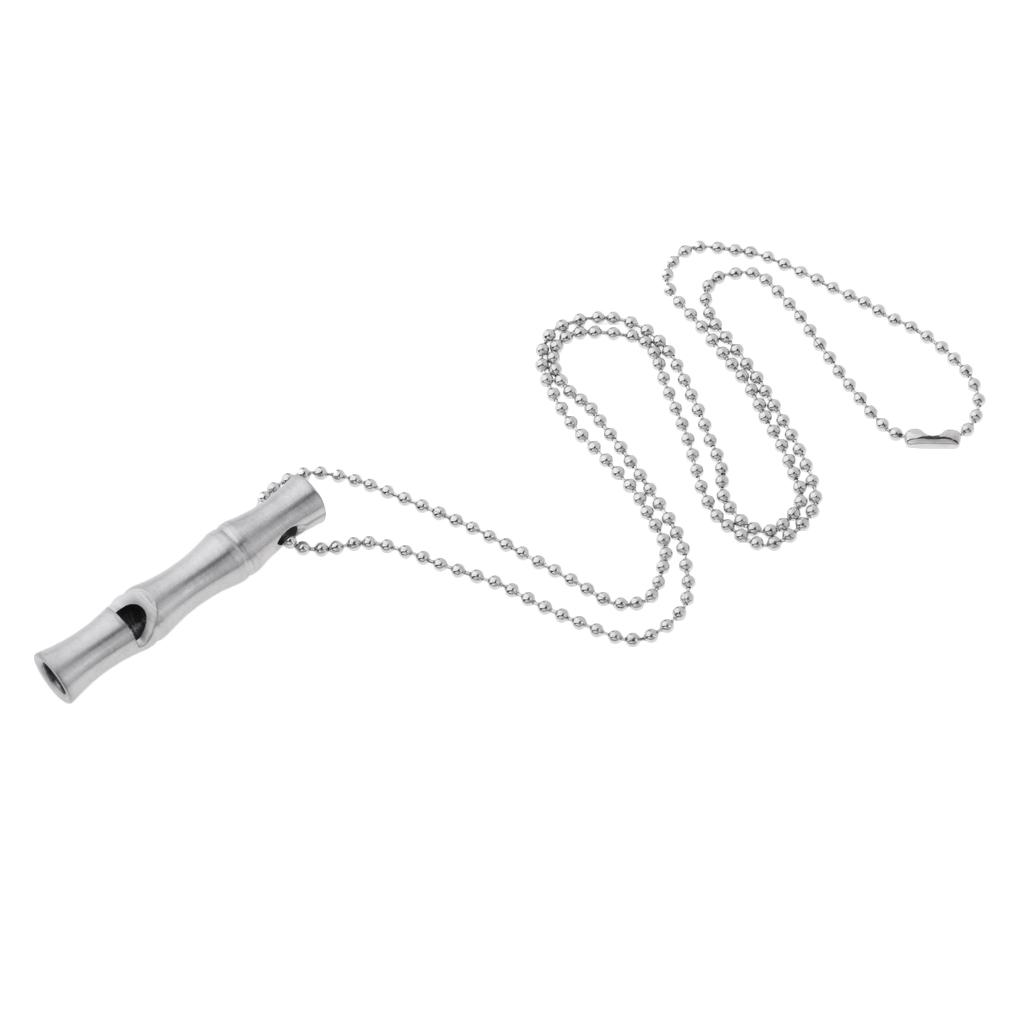 Emergency Survival Stainless Steel Whistle with Lanyard,Suitable for Hiking Camping Climbing or Daily Training Use