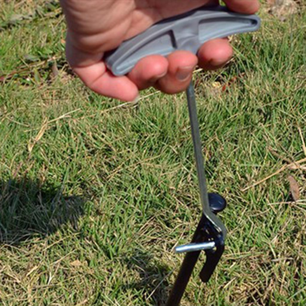 4pcs Heavy Duty Black Steel Metal Tent Pegs Camping Stakes Pegs Ground Nail eBay