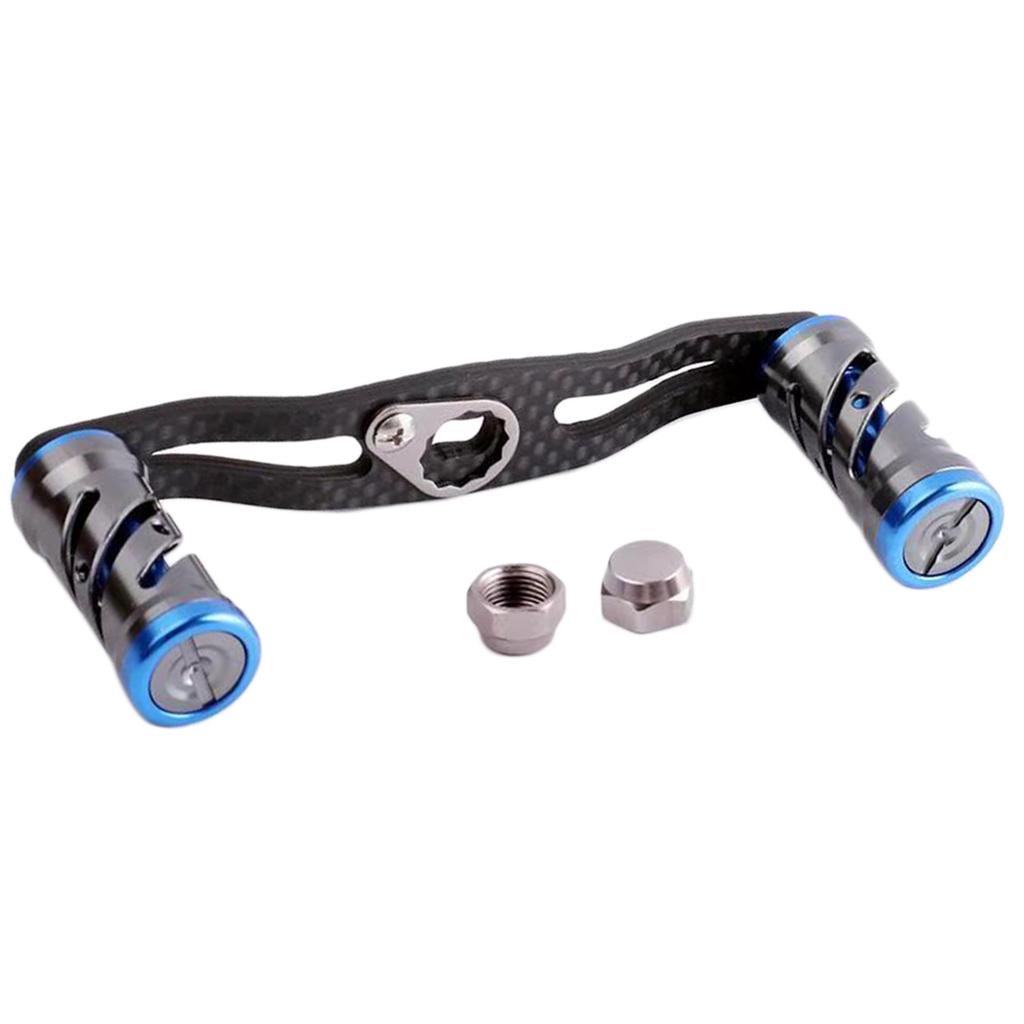 Aluminum Alloy Fishing Reel Handle Double Knobs Baitcasting Reel Silver Blue