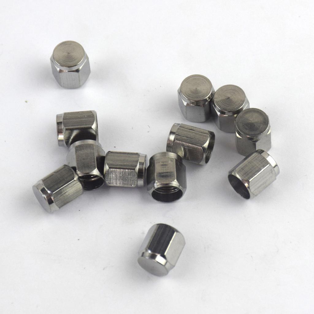 12pcs Copper Schrader Valve Caps Bike Motorcycle Cars Valves Dust Cover