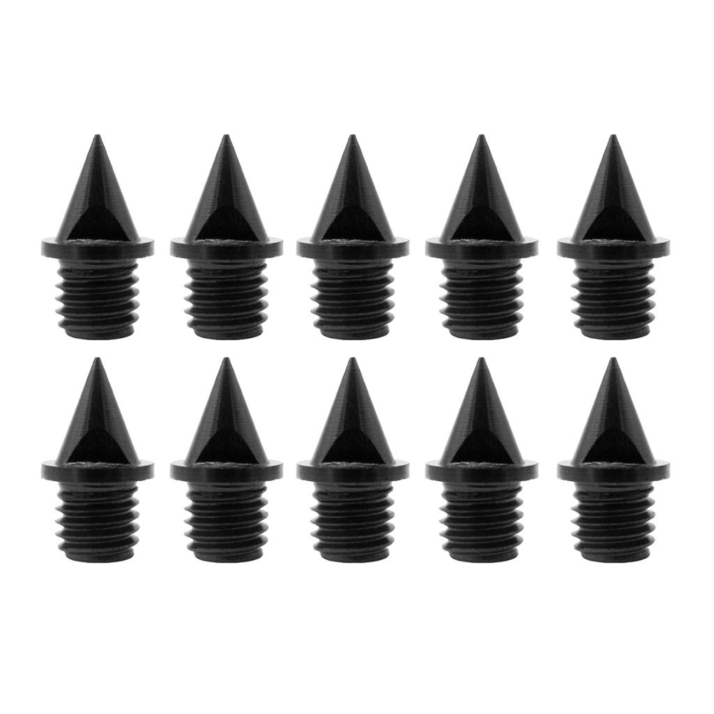 10pcs Outdoor Carbon Steel Track Spikes Replacement Black