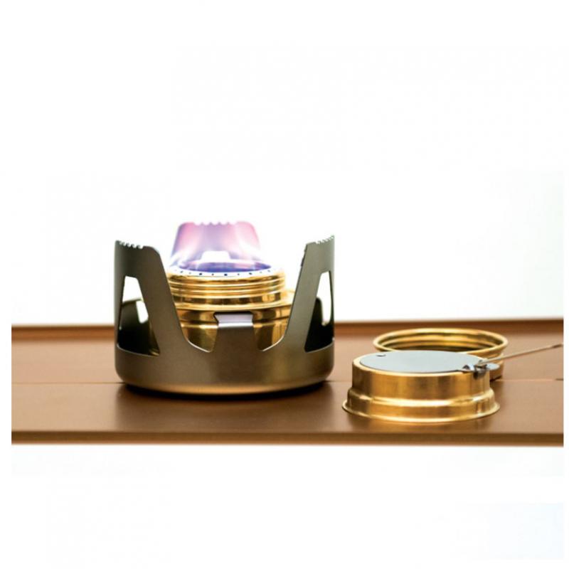 1pc Portable Alcohol Stove Mini Gas Stove Camping Burner  Golden