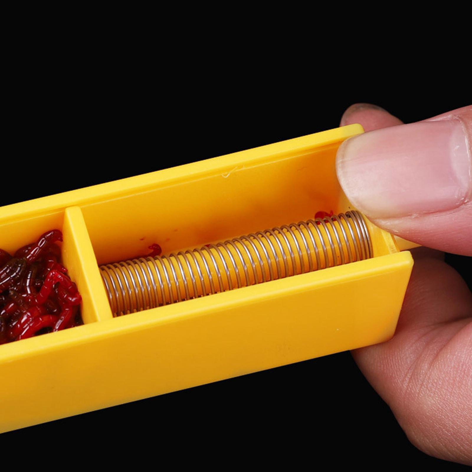 Fishing Bait Bander Tool Earthworm Bloodworm Clip Baits Lures Yellow