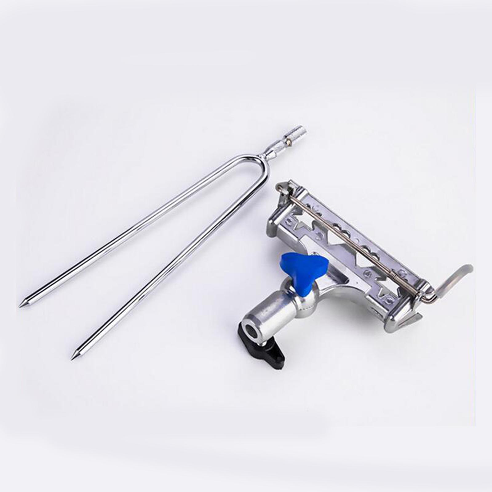 Outdoor Automatic Fishing Rod Holder Fish Pole Bracket Silver Head