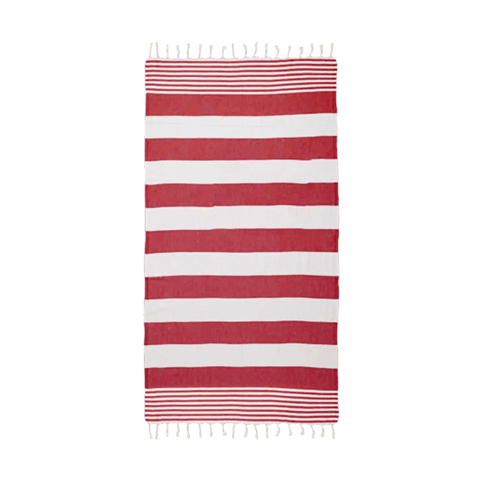 Large Beach Towels Hotel Stripe Pool Towel Blend 90x190cm orange red