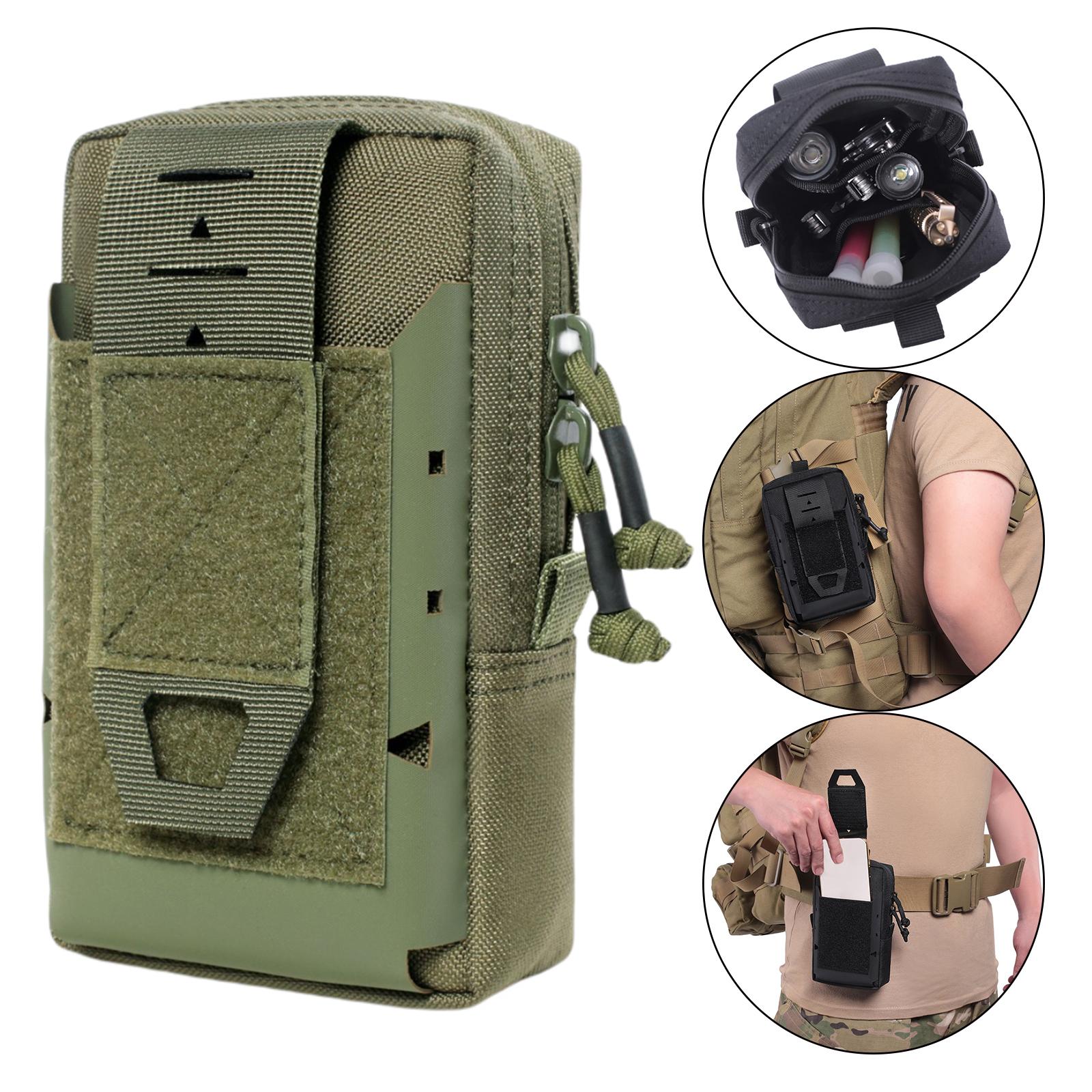 Tactical Molle Pouch Waist Bag Phone Pocket Hiking Camping Tools Bag Green