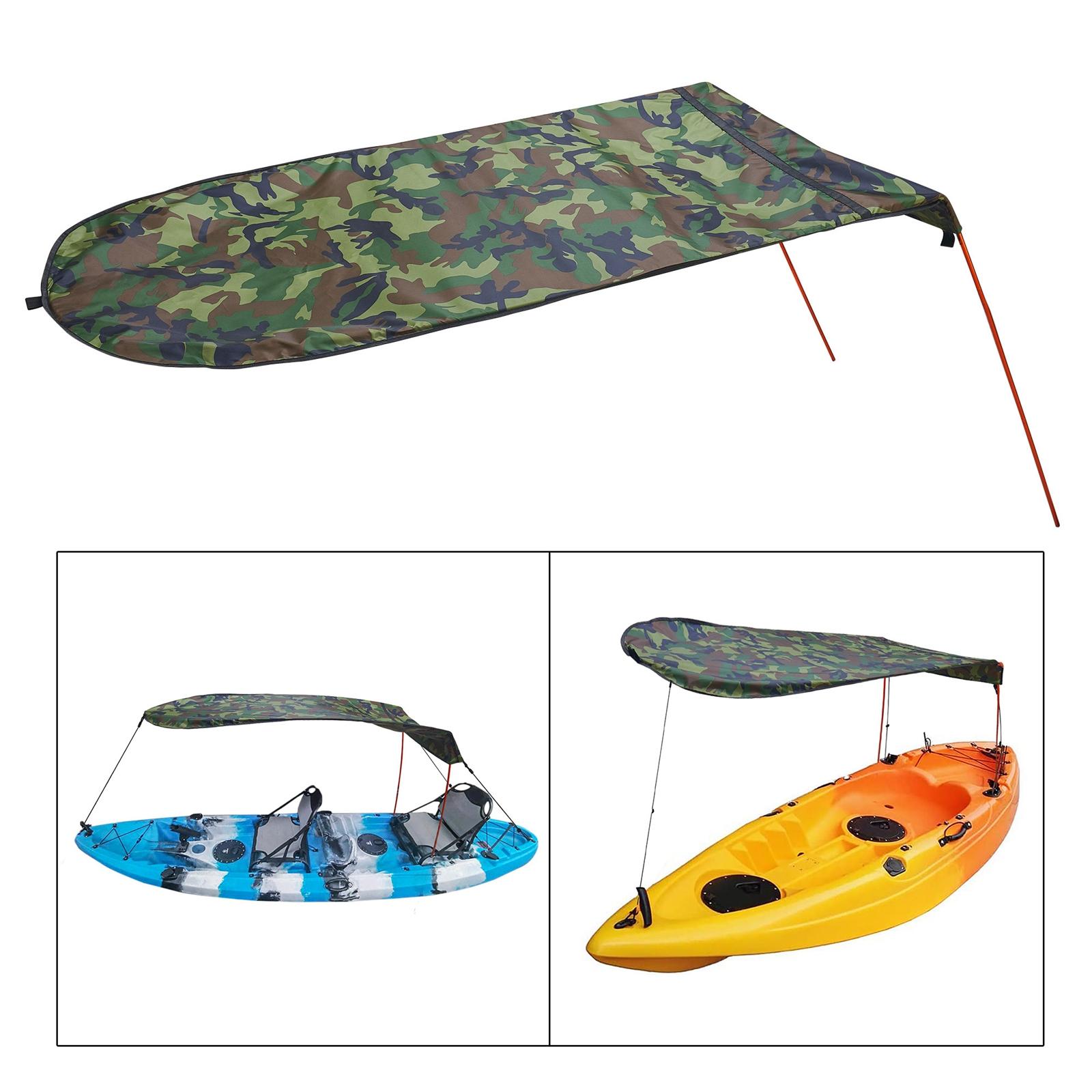 Rainproof Kayak Boat Sun Shelter Sunshade Awning Sun Shade Cover Camouflage