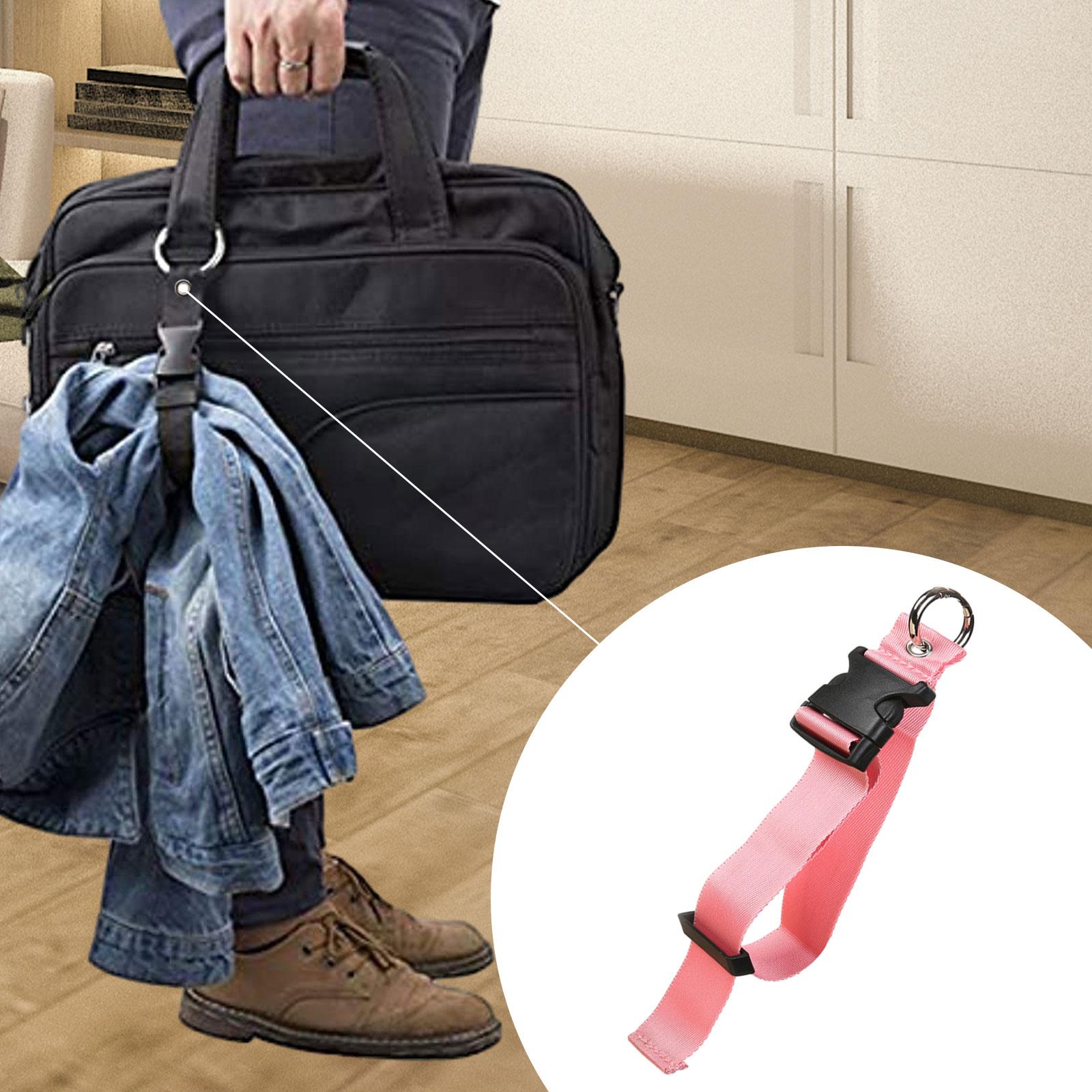 Luggage Strap Jacket Gripper Sturdy Portable Versatile Baggage Suitcase Belt Pink