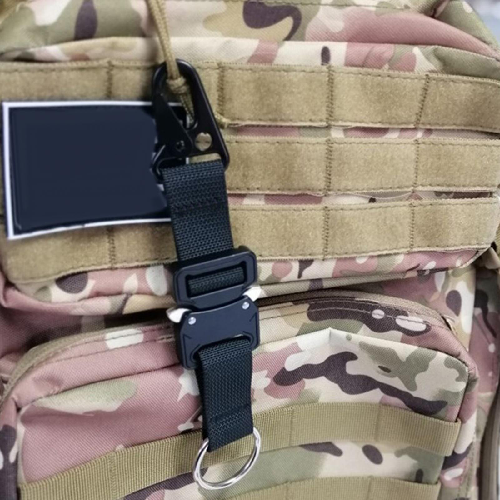 Quick Release Keychain Mountaineering Buckle for Women Men Traveling Fishing Black