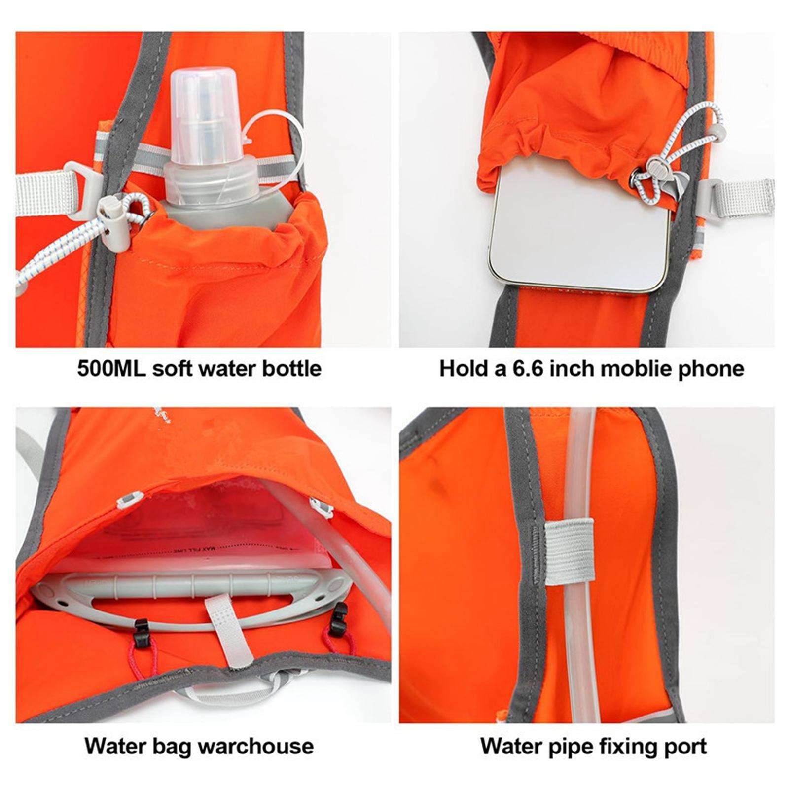 Hydration Backpack Pack Outdoor Running Vest Running Hydration Vest Backpack Orange