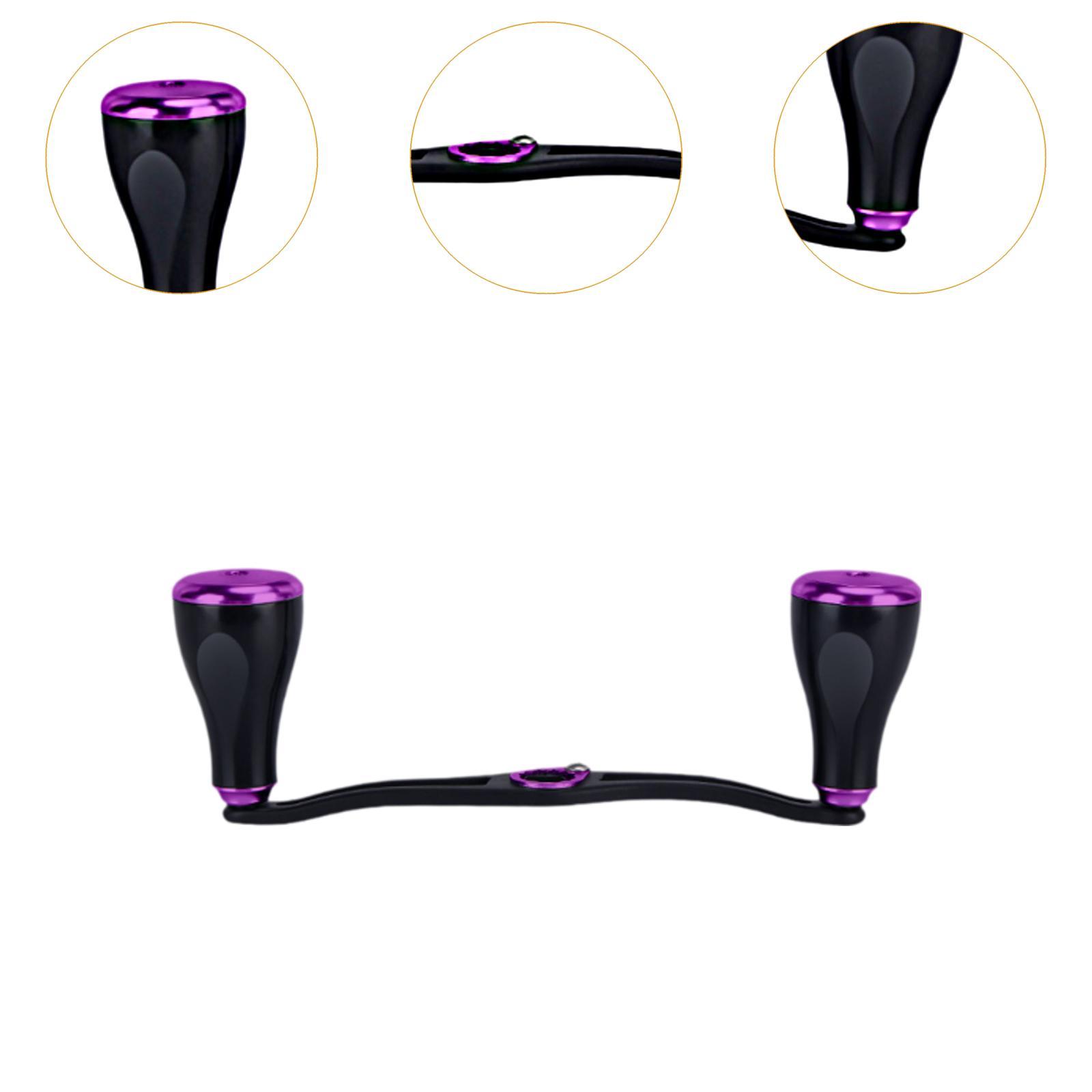 Fishing Reel Handle Strong Aluminum Alloy Practical Crank Handle Replacement Purple
