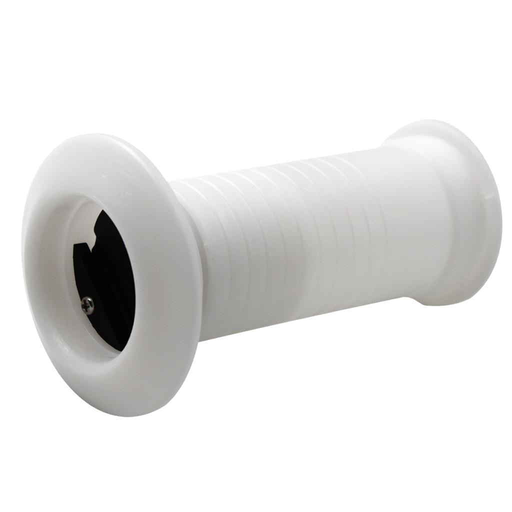 Plastic Covered Thru-Hull Bilge Pump Hose Fitting For Boats White