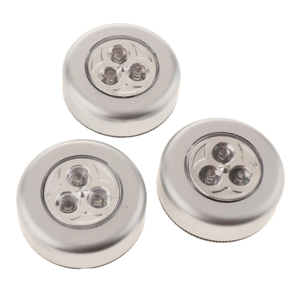 3pcs Wireless LED Puck Light Under Cabinet Lighting Tap Lights Counter Light