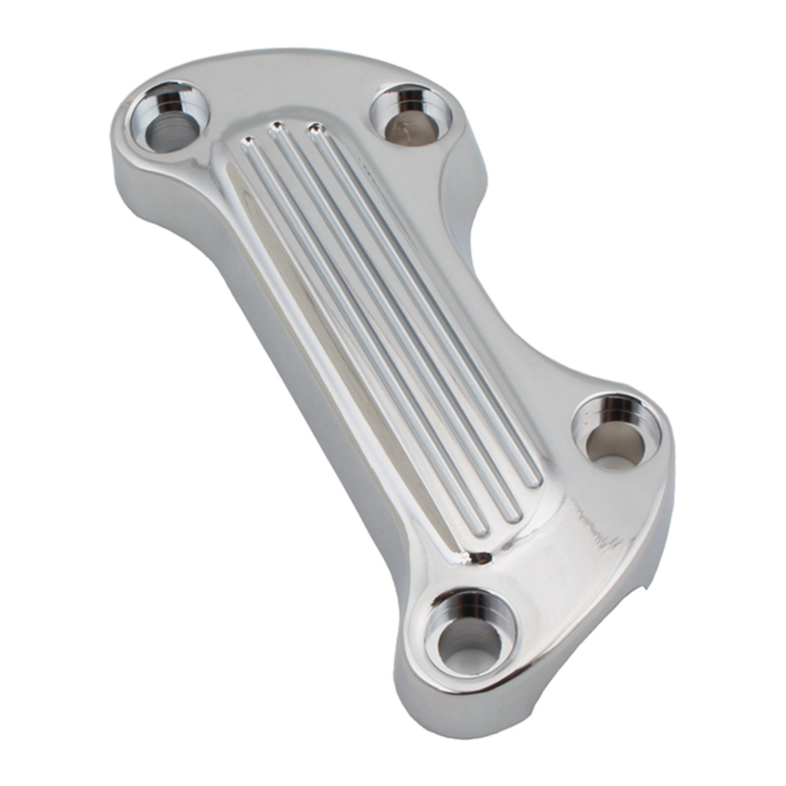 Handlebar Riser Mount Top Clamp Bar Cover for Harley Touring Silver