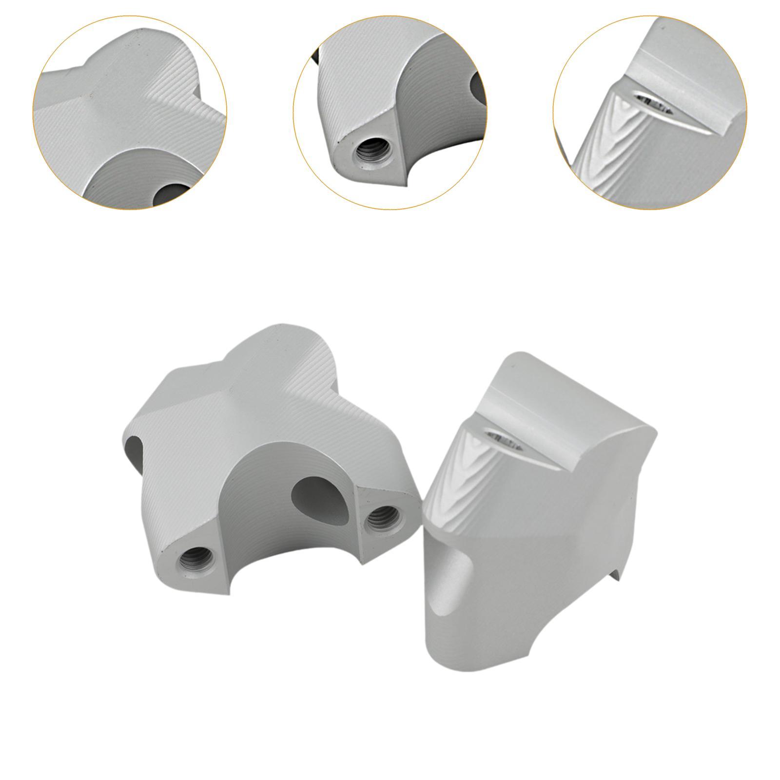 Motor Handlebar Riser Modification Accessories Height Increase Raise Adapter Silver