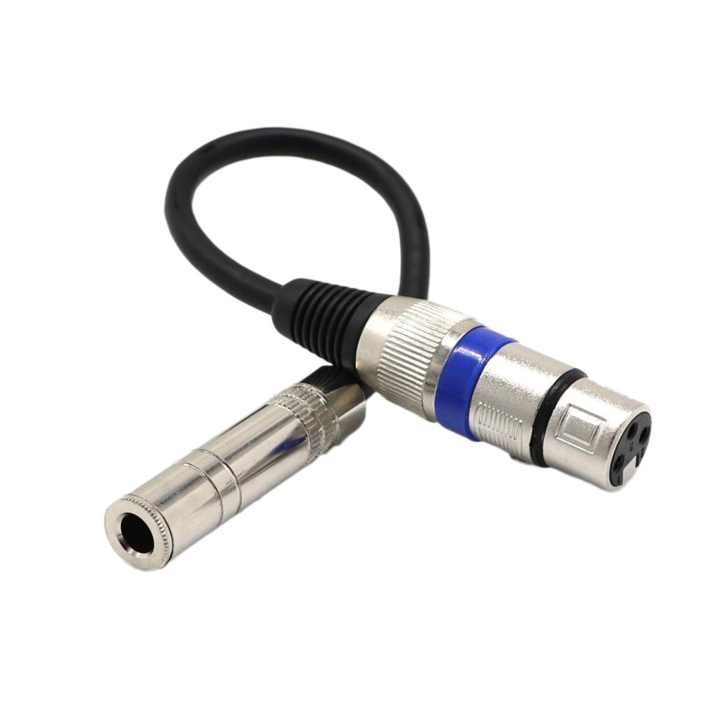 3Pin XLR Female to 6.35mm 1/4" Stereo Female jack Cable