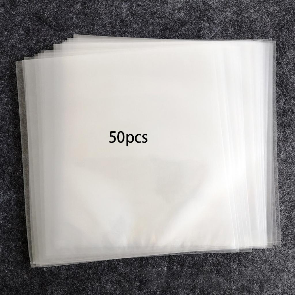 Vinyl Record Outer Sleeves Outer Sleeve Resealable for Collect 12Inch 50pcs