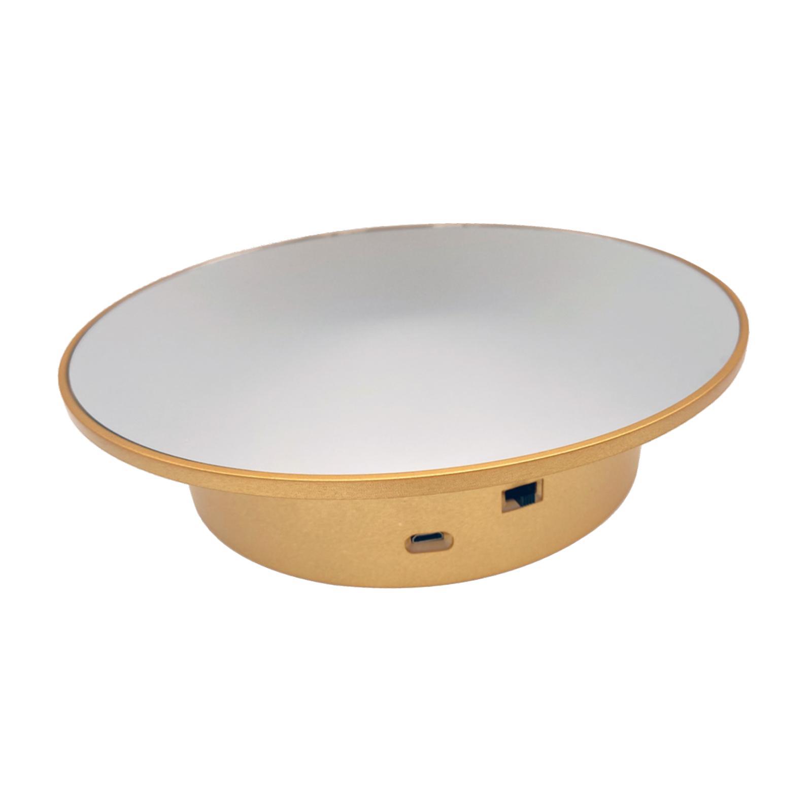 Rotating Display Stand Gold Mirror Base