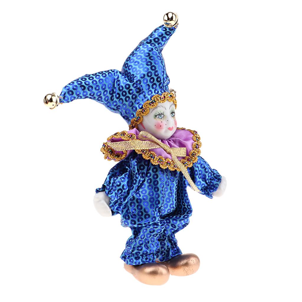 6inch 16cm Pocerlain Triangel Doll Clown Doll Home Desk Display Ornaments #5
