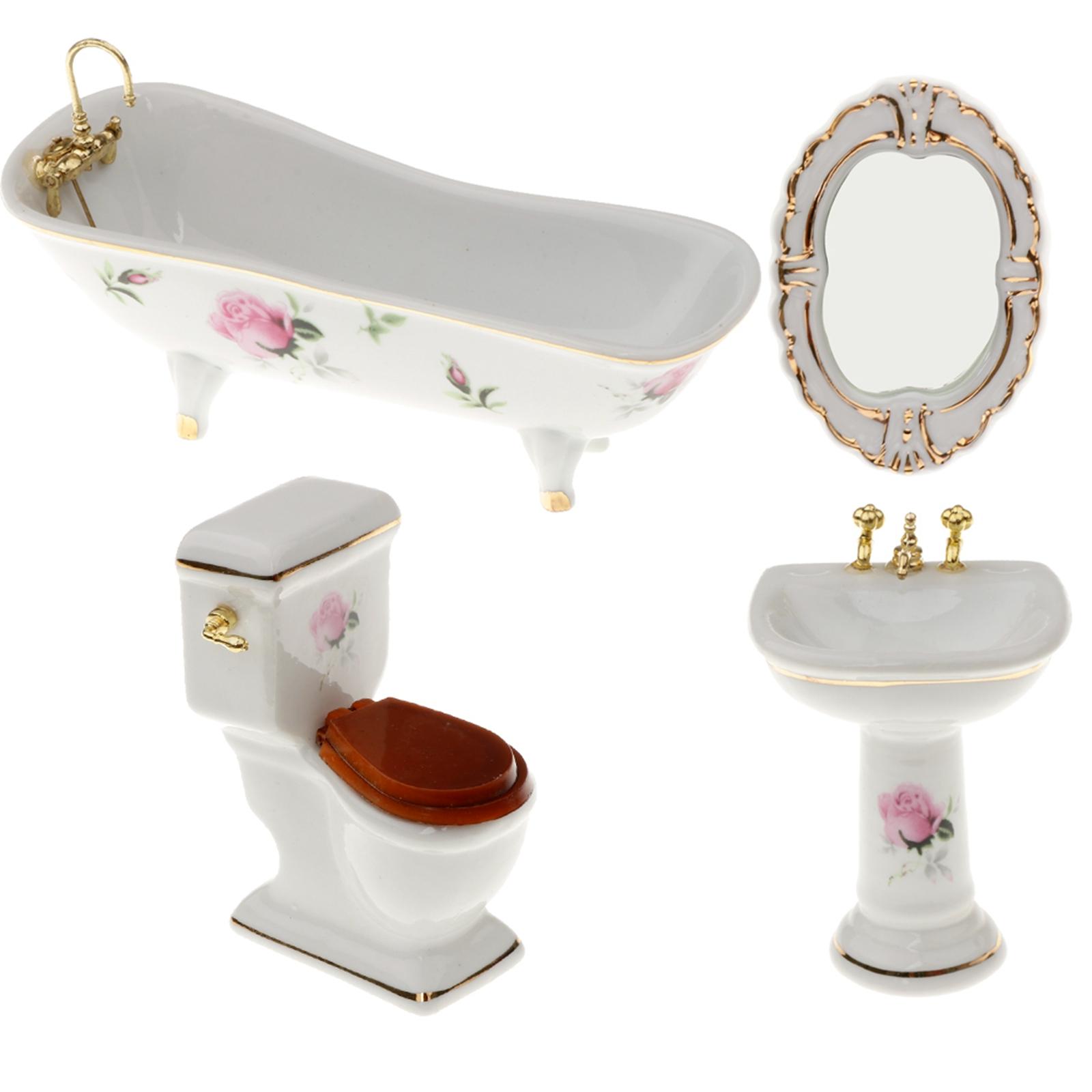 Bathroom Set Dollhouse Miniature