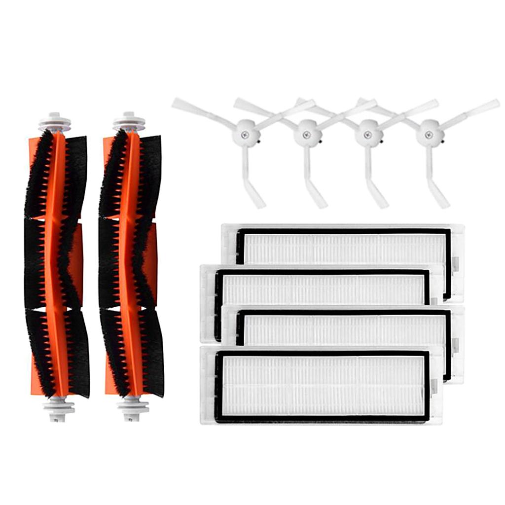 Vacuum Cleaner Accessories/Fittings for Xiaomi Mi Robot - 2pcs Main Brushes + 4pcs Side Brushes + 4 pcs Filters