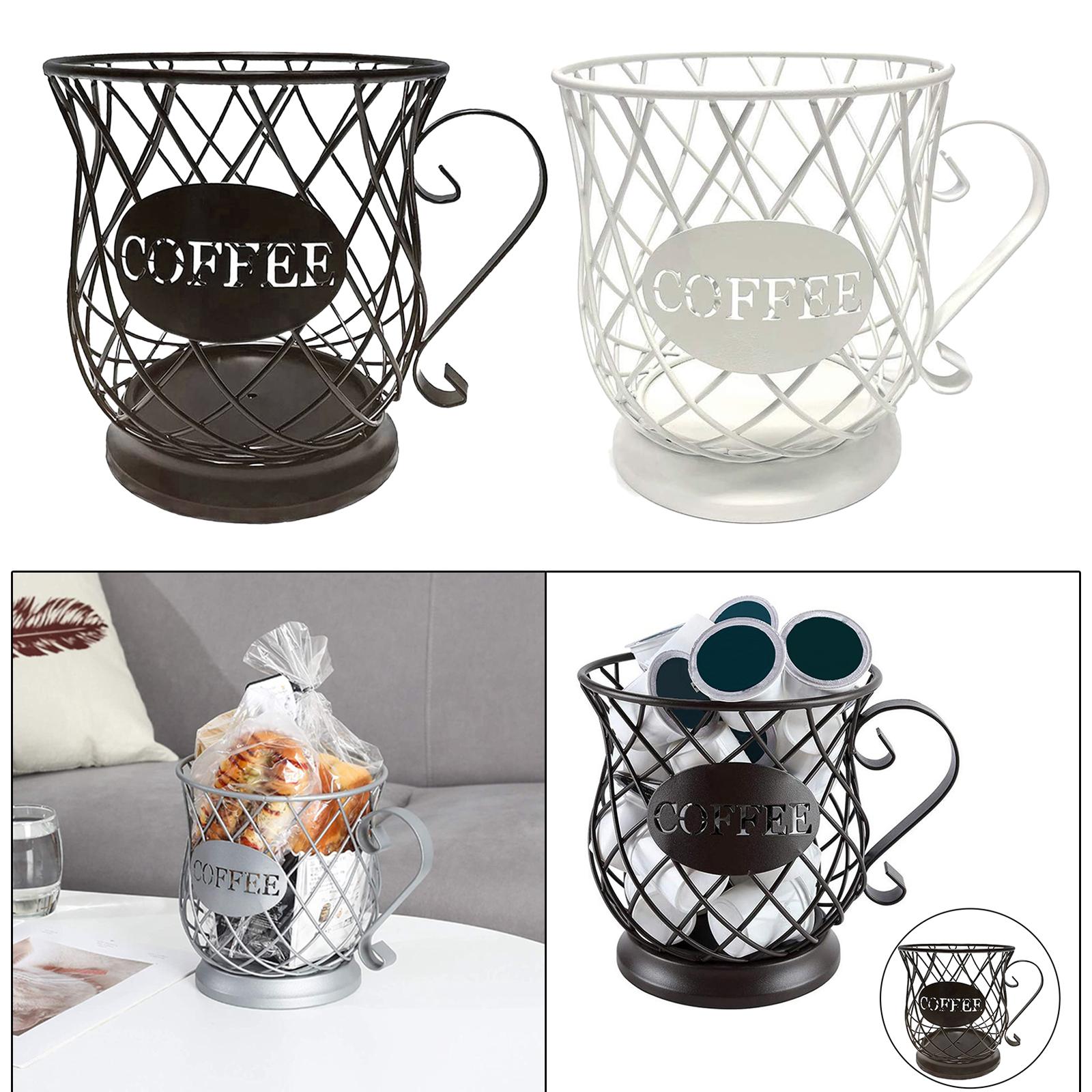 2x Coffee Storage Basket Capsule Holder Espresso Pod Holder Wire Mug 
